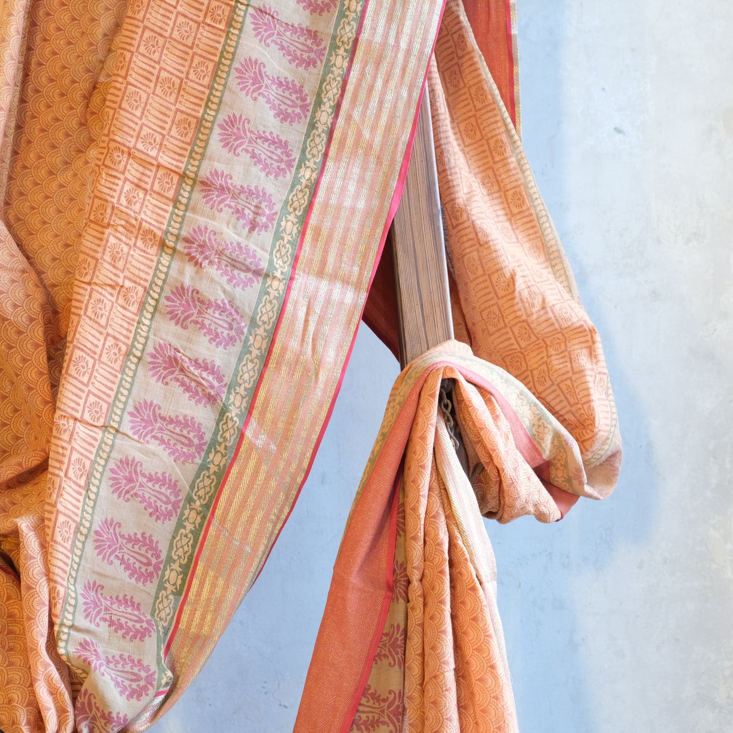 Vintage Cotton Saree Fabric - No 6