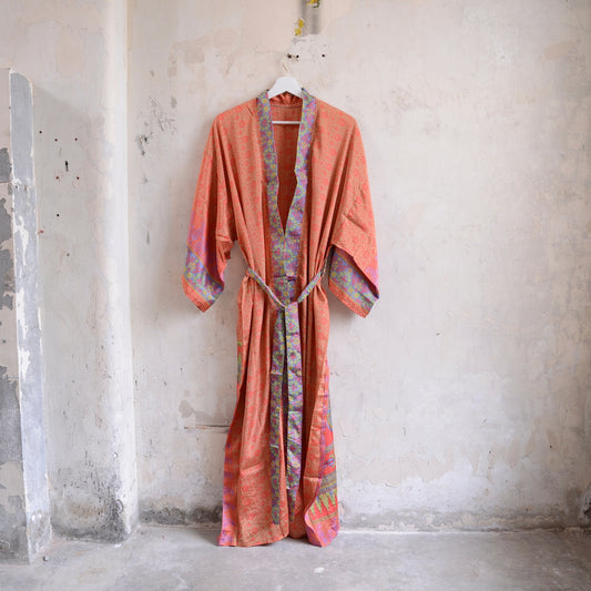 Long Vintage Silk Kimono
