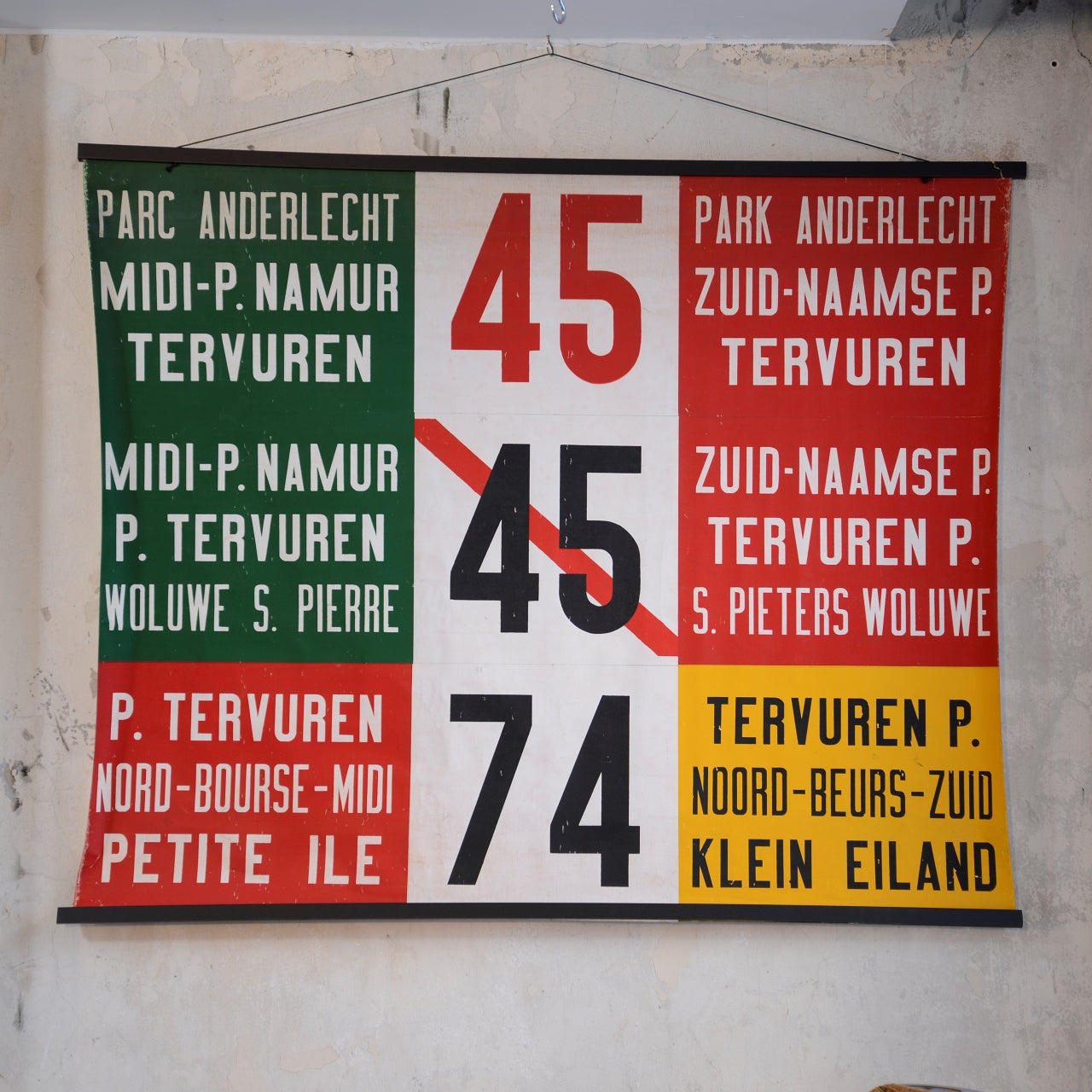 1970’s Brussels Tram Destination Blind