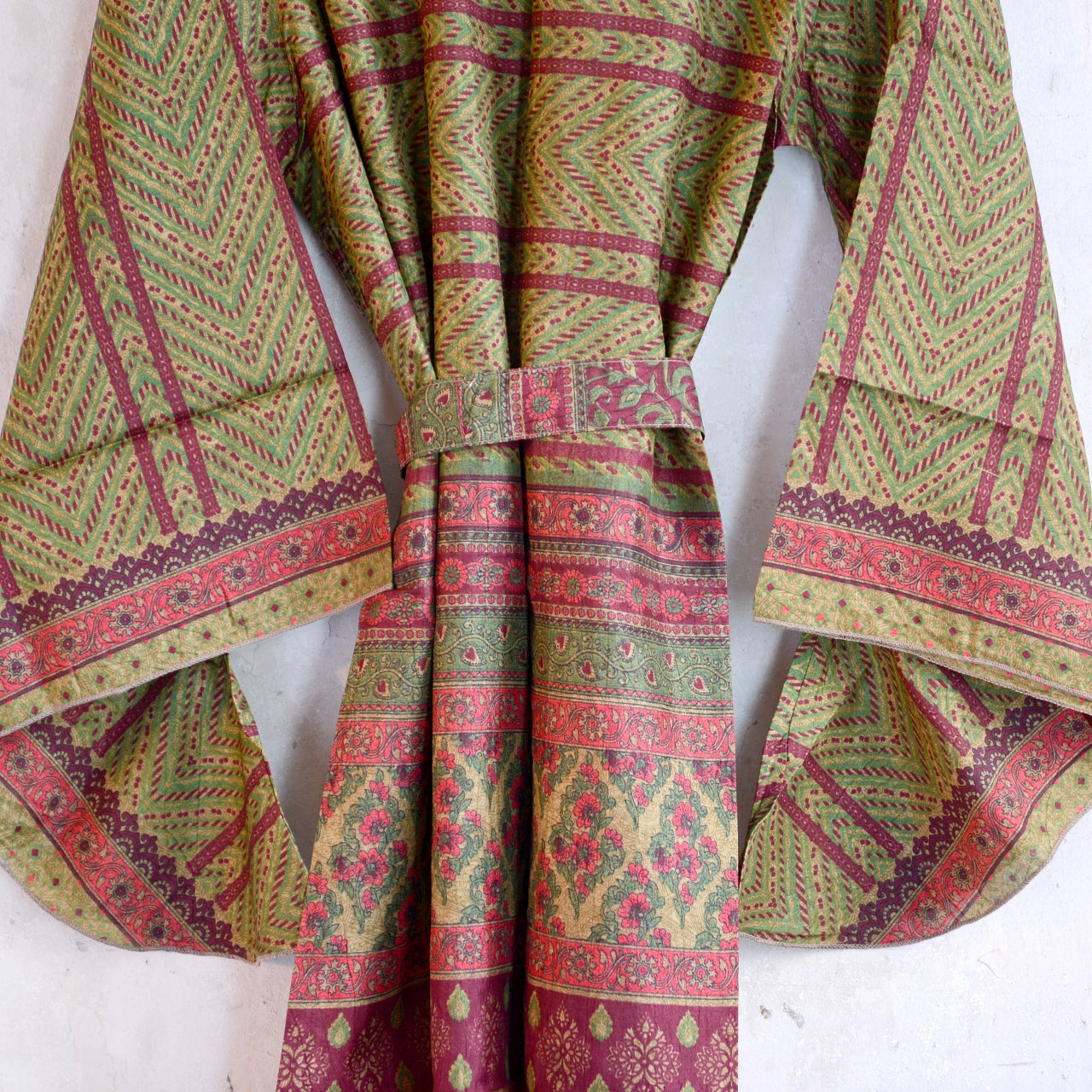 Vintage Silk Batwing Kimono - H