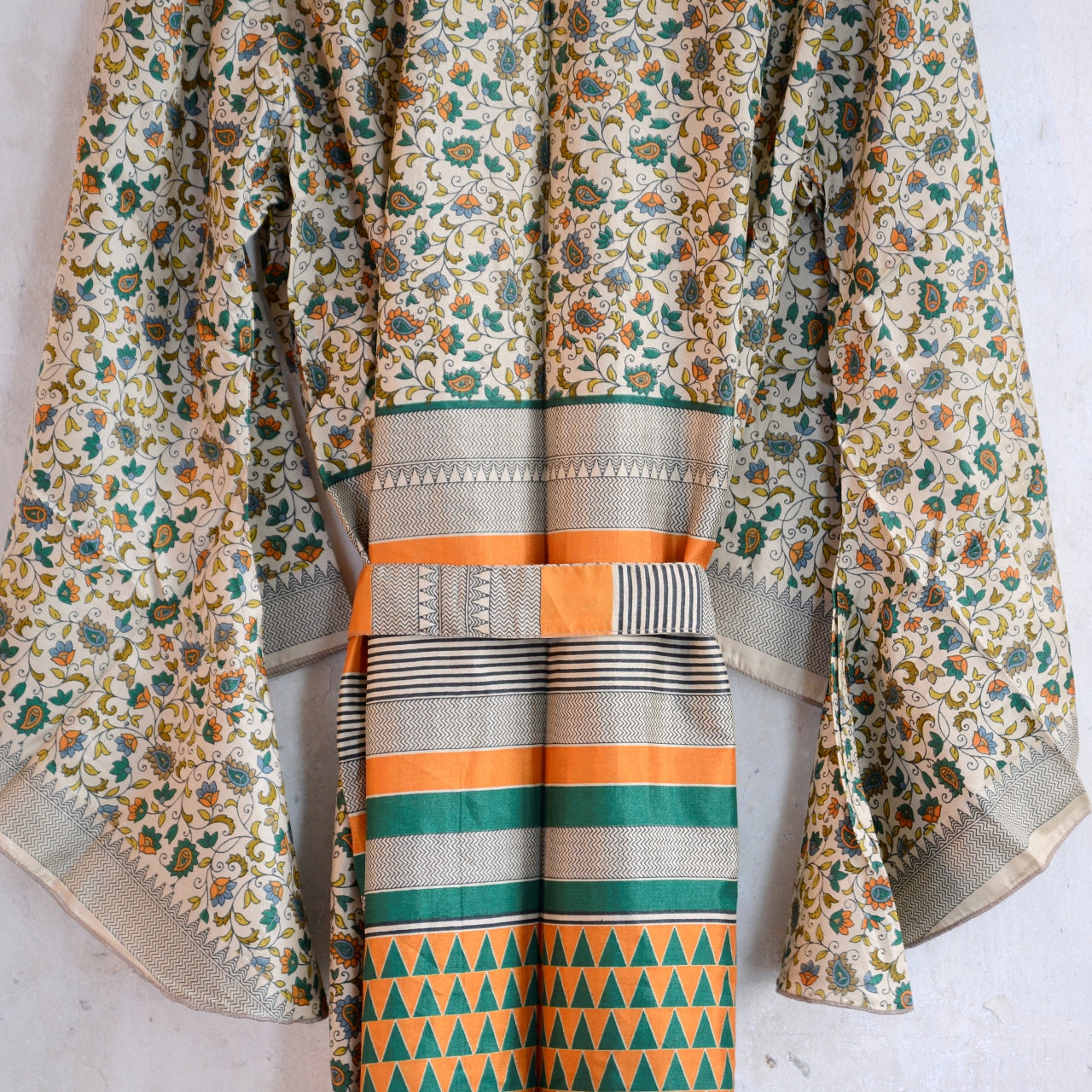 Vintage Silk Batwing Kimono - E