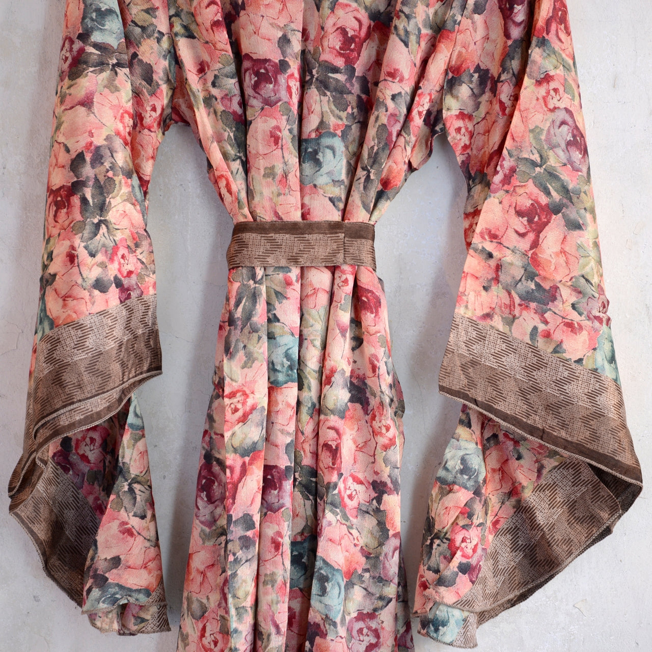 Vintage Silk Batwing Kimono - S