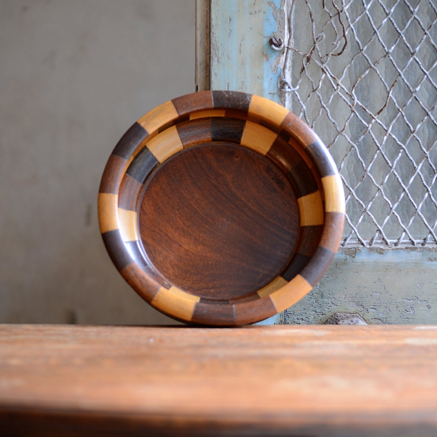 Patchwork Wooden Specimen Bowl