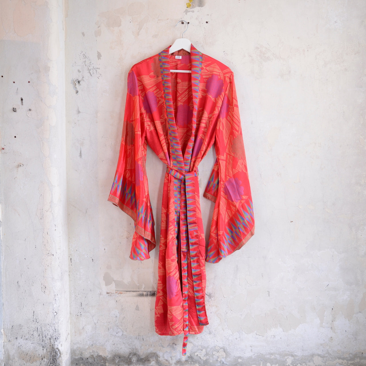 Vintage Silk Batwing Kimono - LL