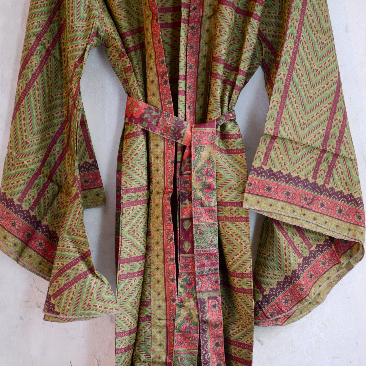 Vintage Silk Batwing Kimono - H