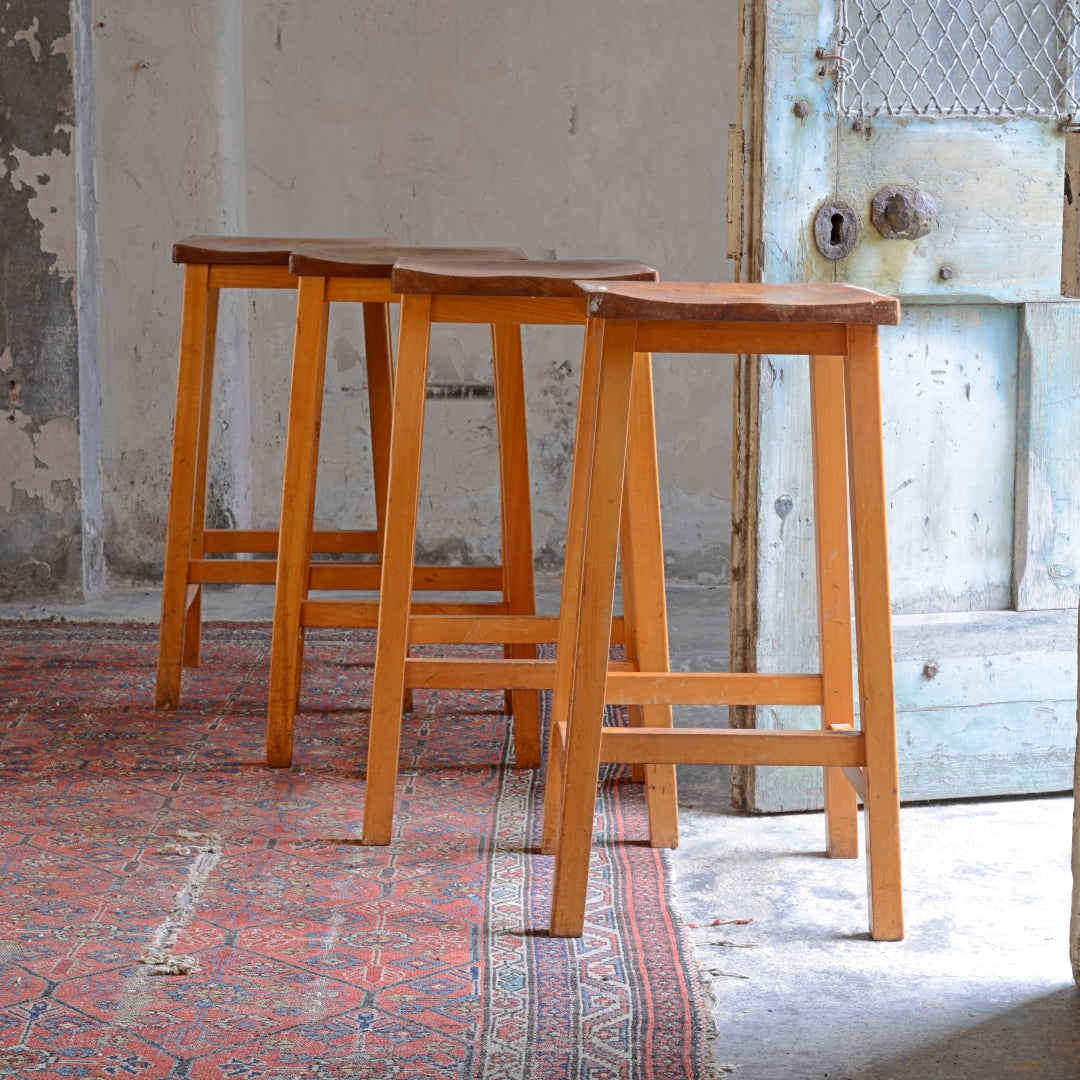 Set of 4 Laboratory Stools