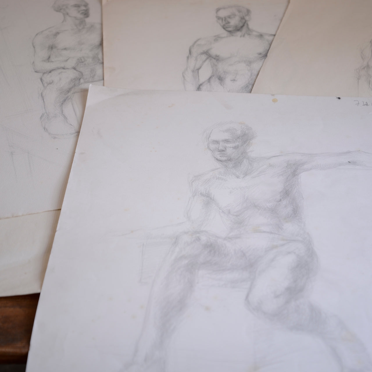Collection of Male Life Studies | FREDA H. CLOUGH (English 1915-2008)