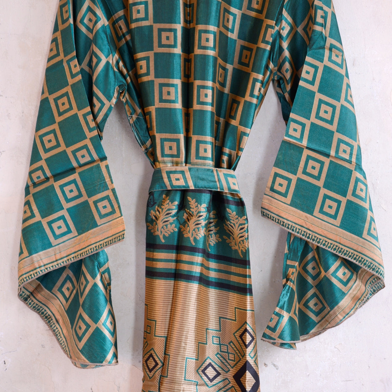 Vintage Silk Batwing Kimono - OO