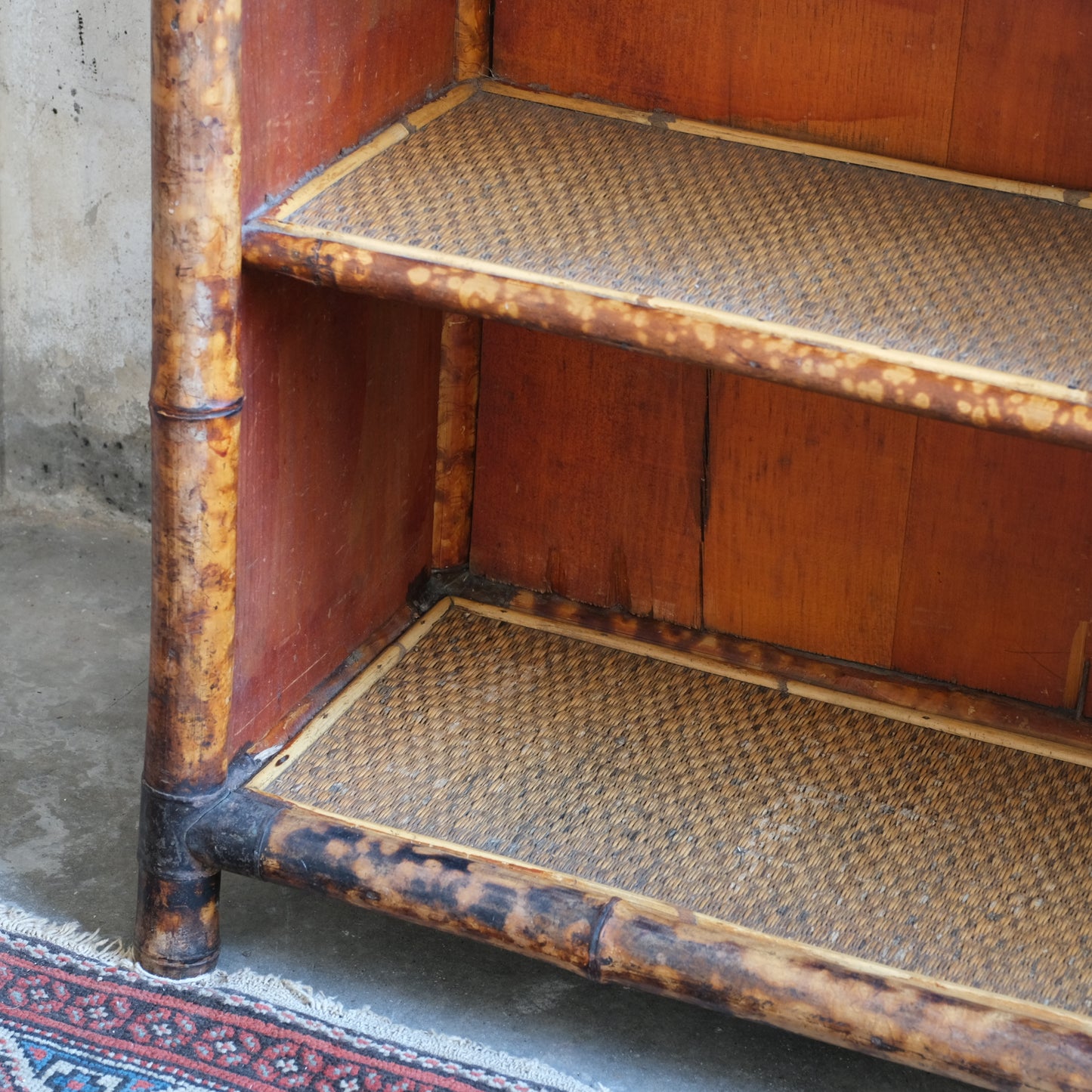 19thC Tortoiseshell Bamboo & Seagrass Bookshelves