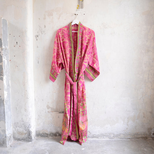 Long Vintage Silk Kimono