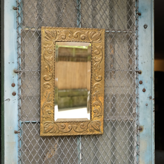 Brass Arts and Crafts Mirror