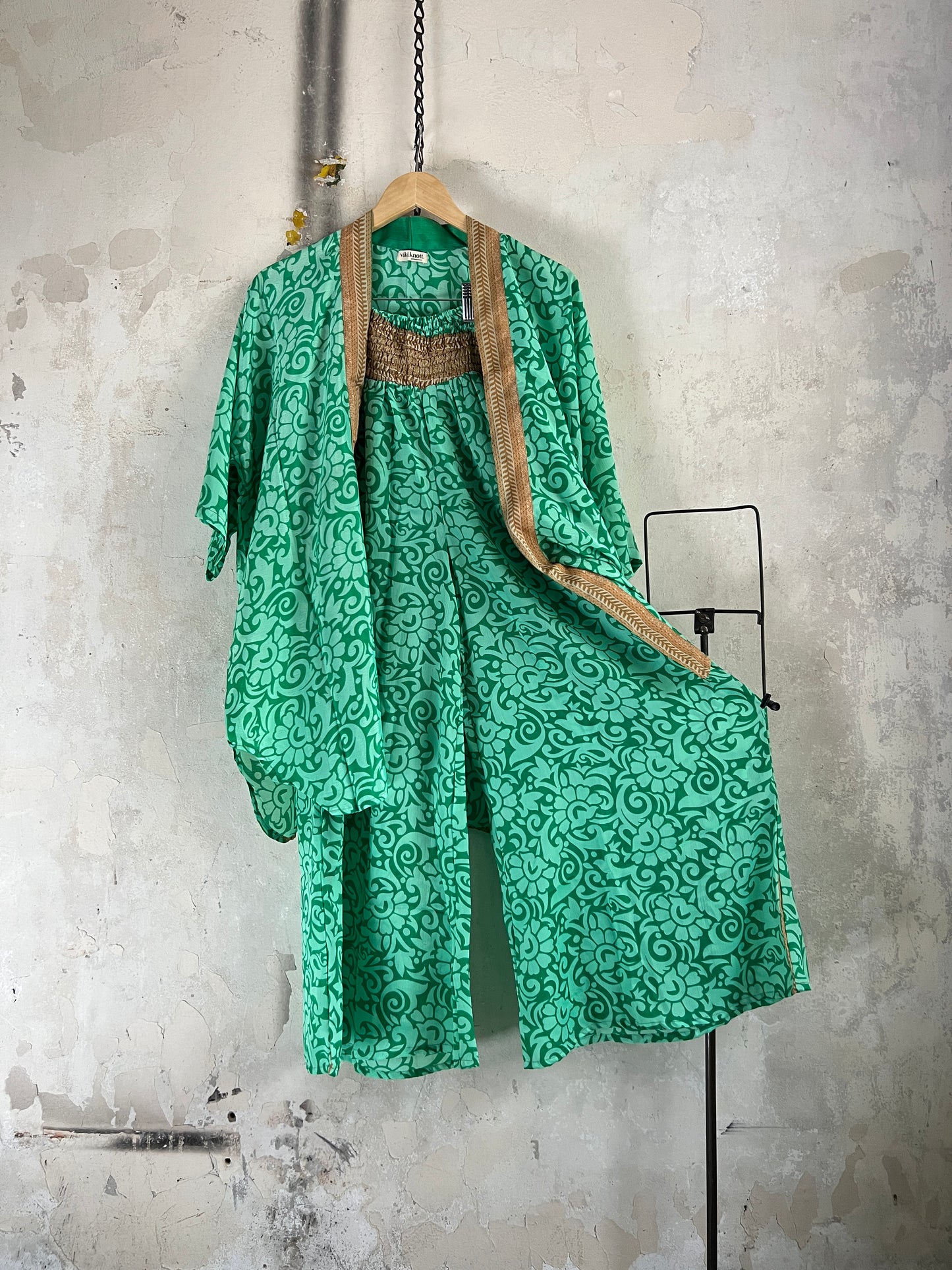 Vintage Silk Trousers & Shirt Co-ordinated Set