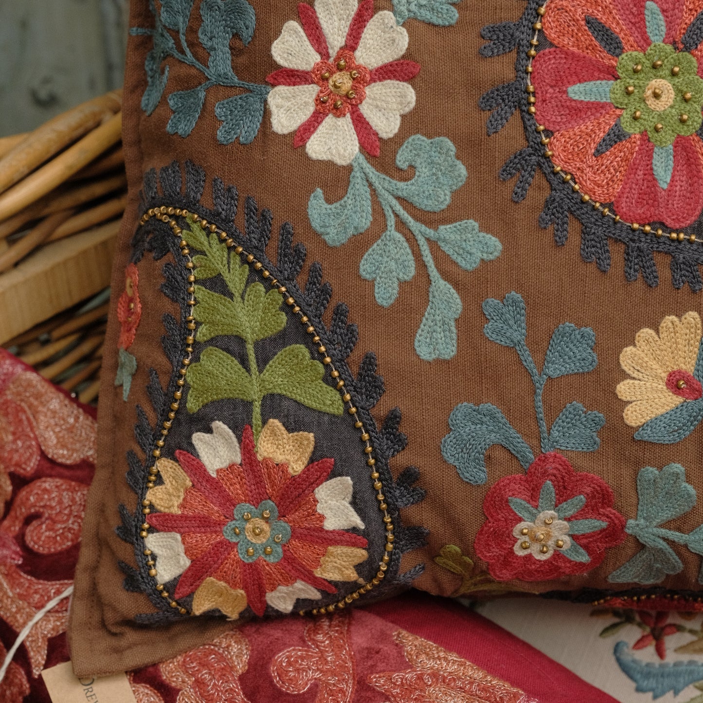 Embroidered Suzani Cushion