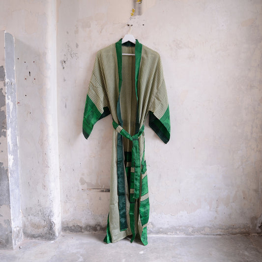 Long Vintage Silk Kimono