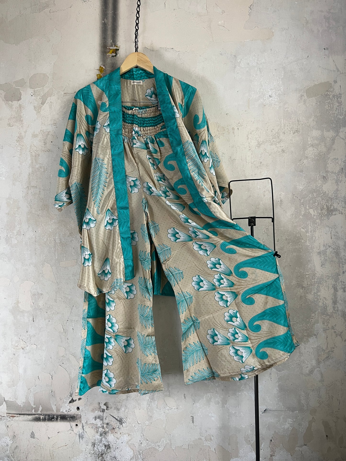 Vintage Silk Trousers & Shirt Co-ordinated Set