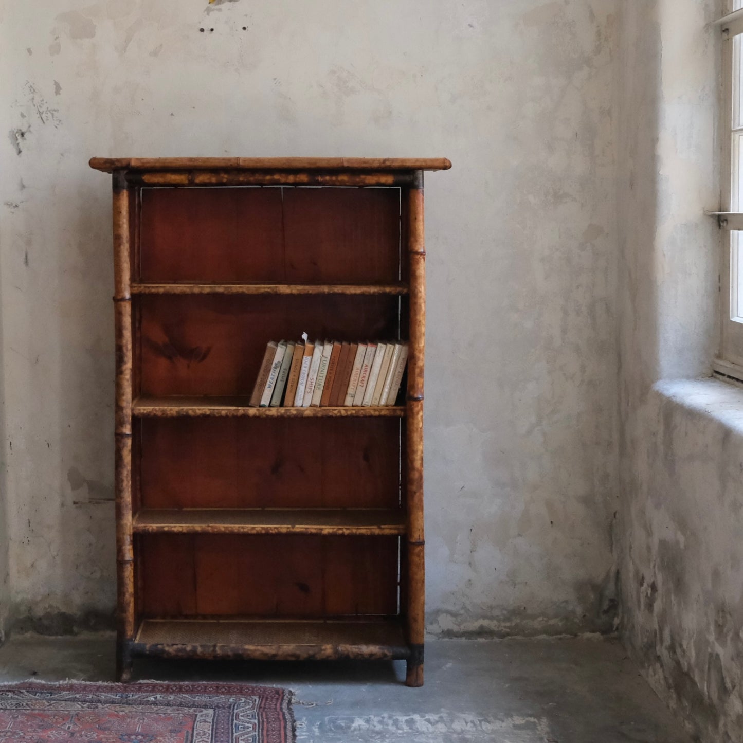 19thC Tortoiseshell Bamboo & Seagrass Bookshelves