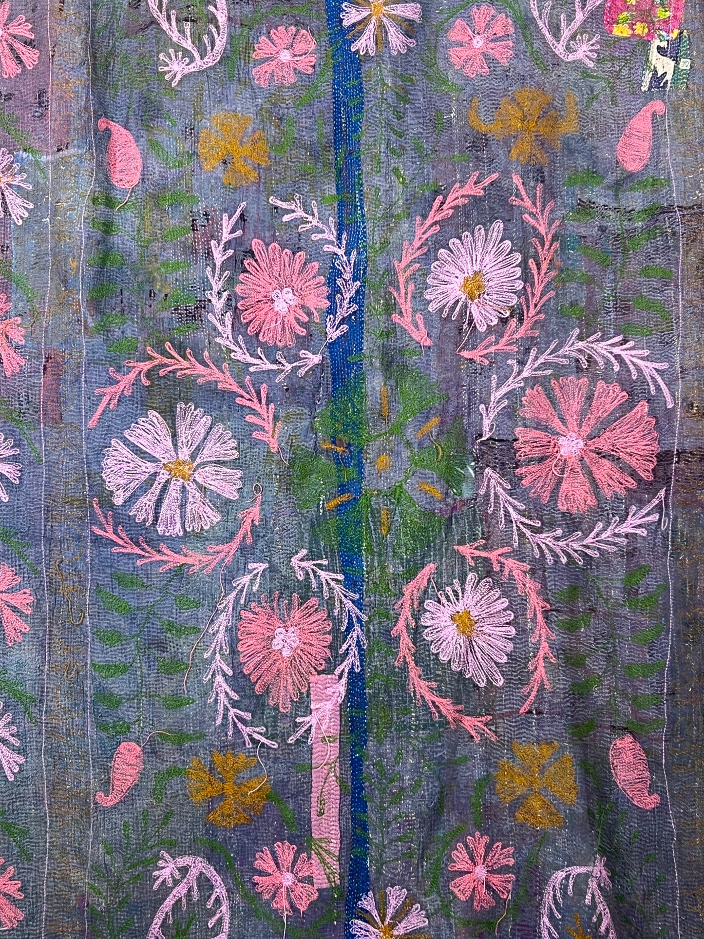 Vintage Kantha Suzani Quilt