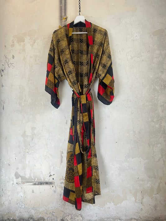 Long Vintage Silk Kimono