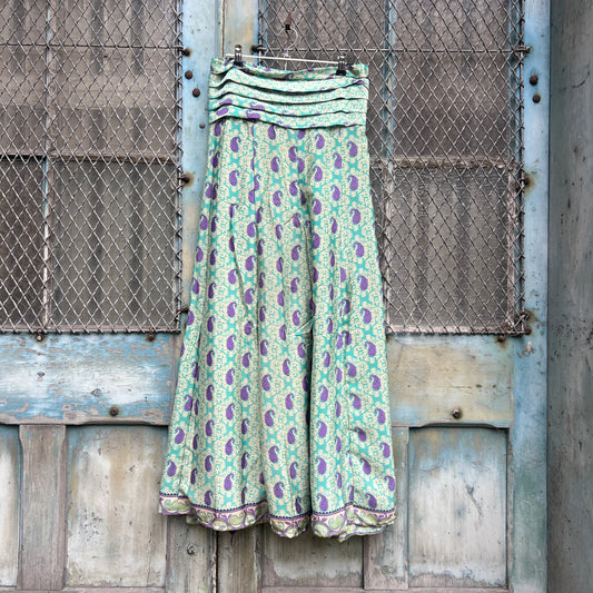 Vintage Silk Pleated Top Skirt - T