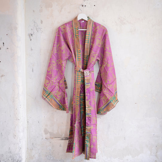 Vintage Silk Batwing Kimono - MM