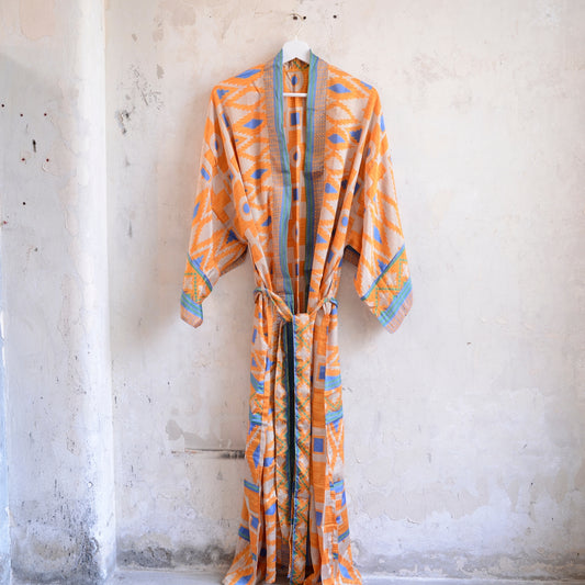 Long Vintage Silk Kimono