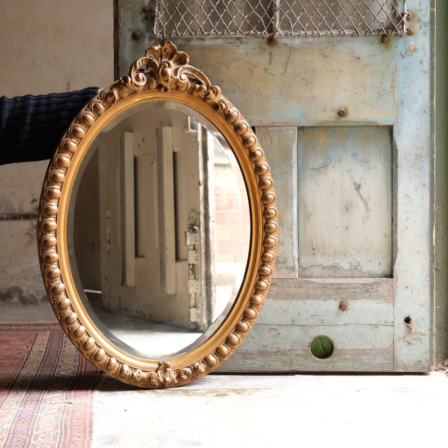 Gilt Oval Mirror