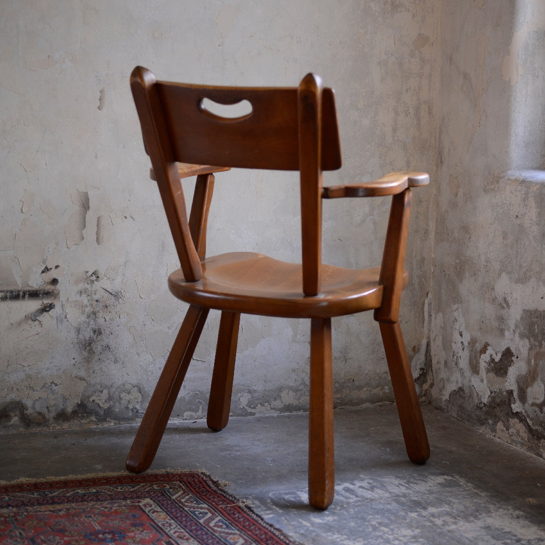 Early 20thC Brutalist Carver Chair - Imperial Rattan Co, Canada