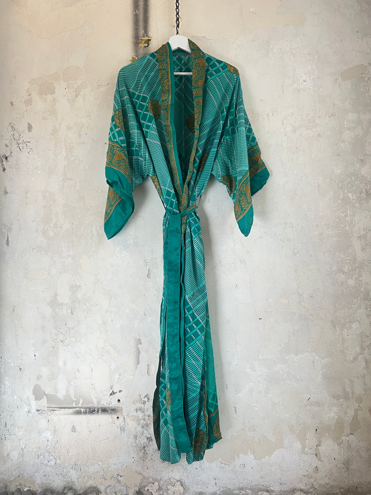 Long Vintage Silk Kimono