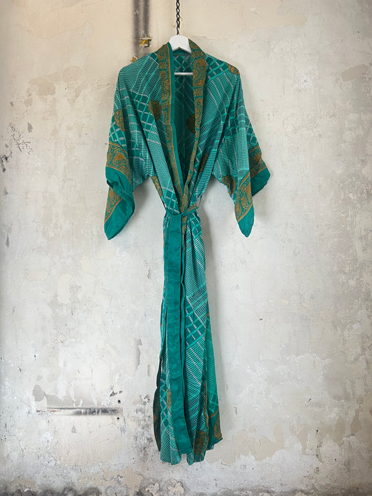 Long Vintage Silk Kimono