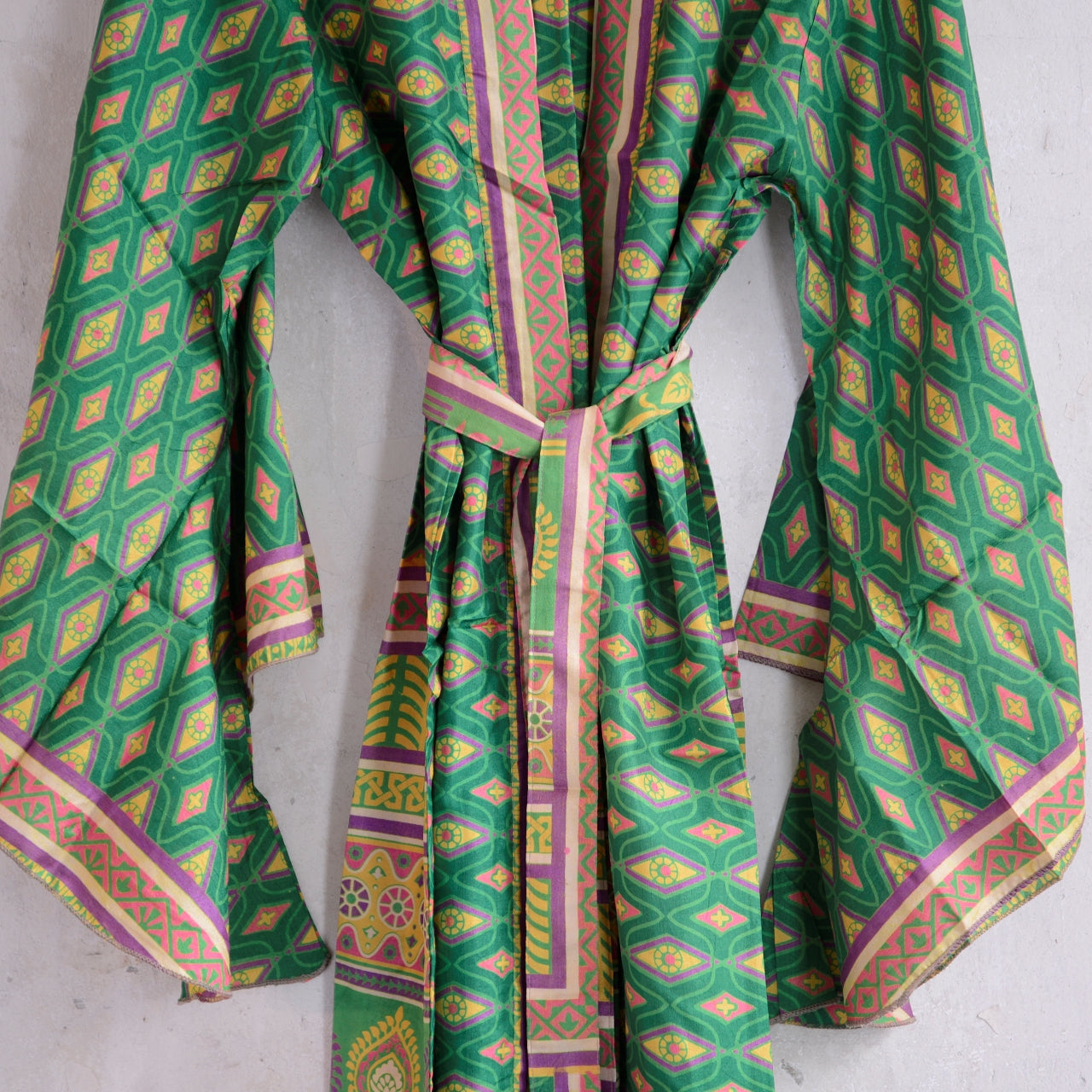 Vintage Silk Batwing Kimono - Z