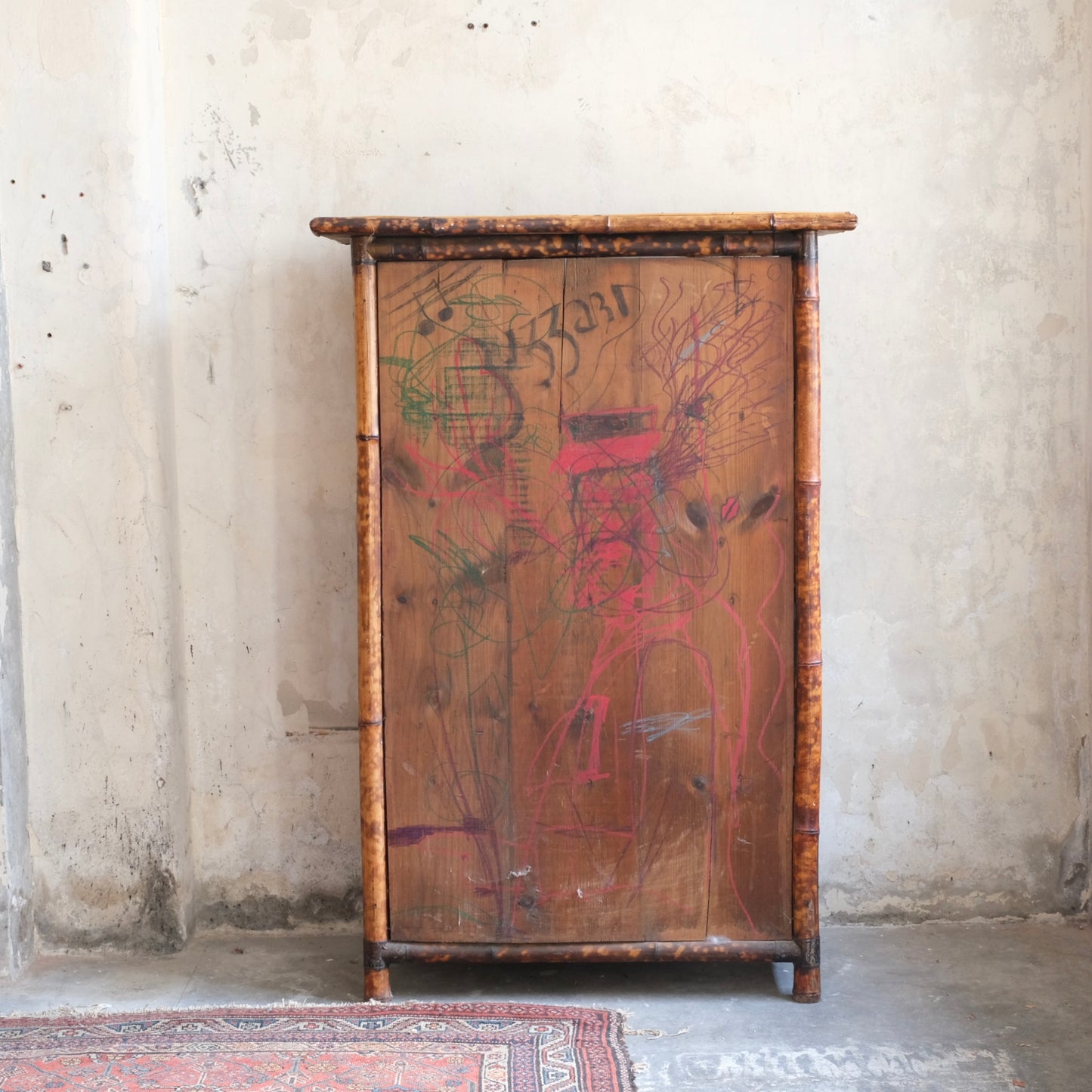 19thC Tortoiseshell Bamboo & Seagrass Bookshelves