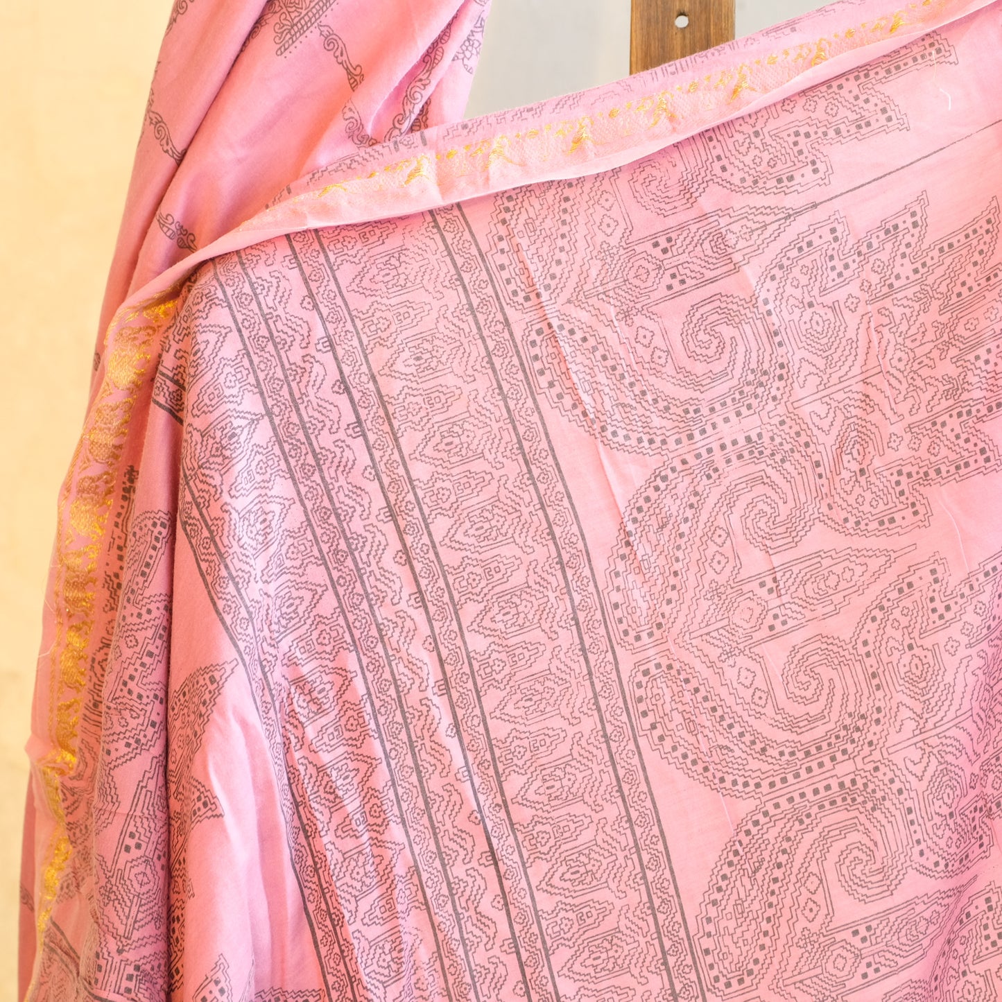 Vintage Cotton Saree Fabric - No 13