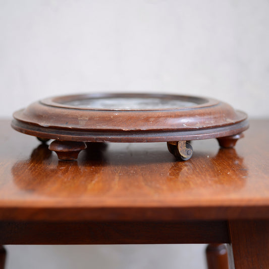 Unusual Scottish Tiled Trivet or Coaster with Castors