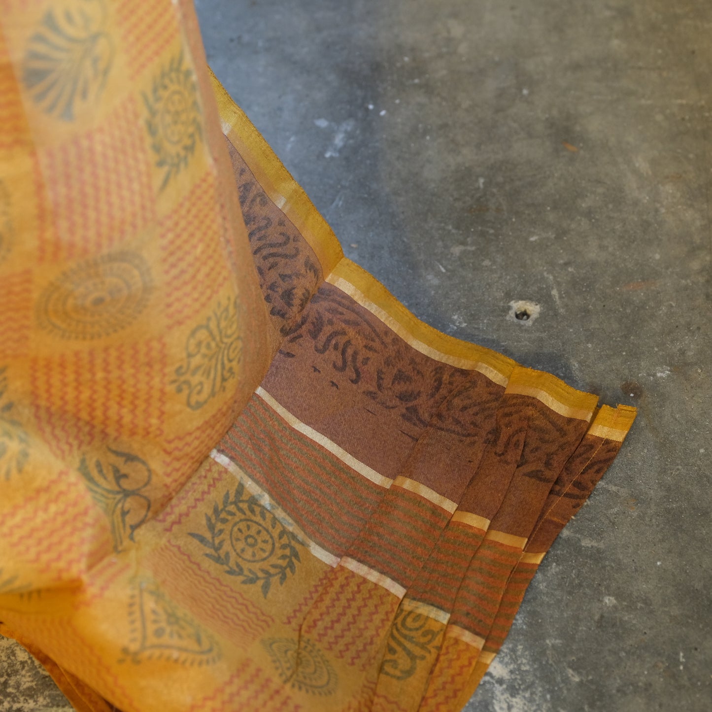 Vintage Cotton Saree Fabric - No 15