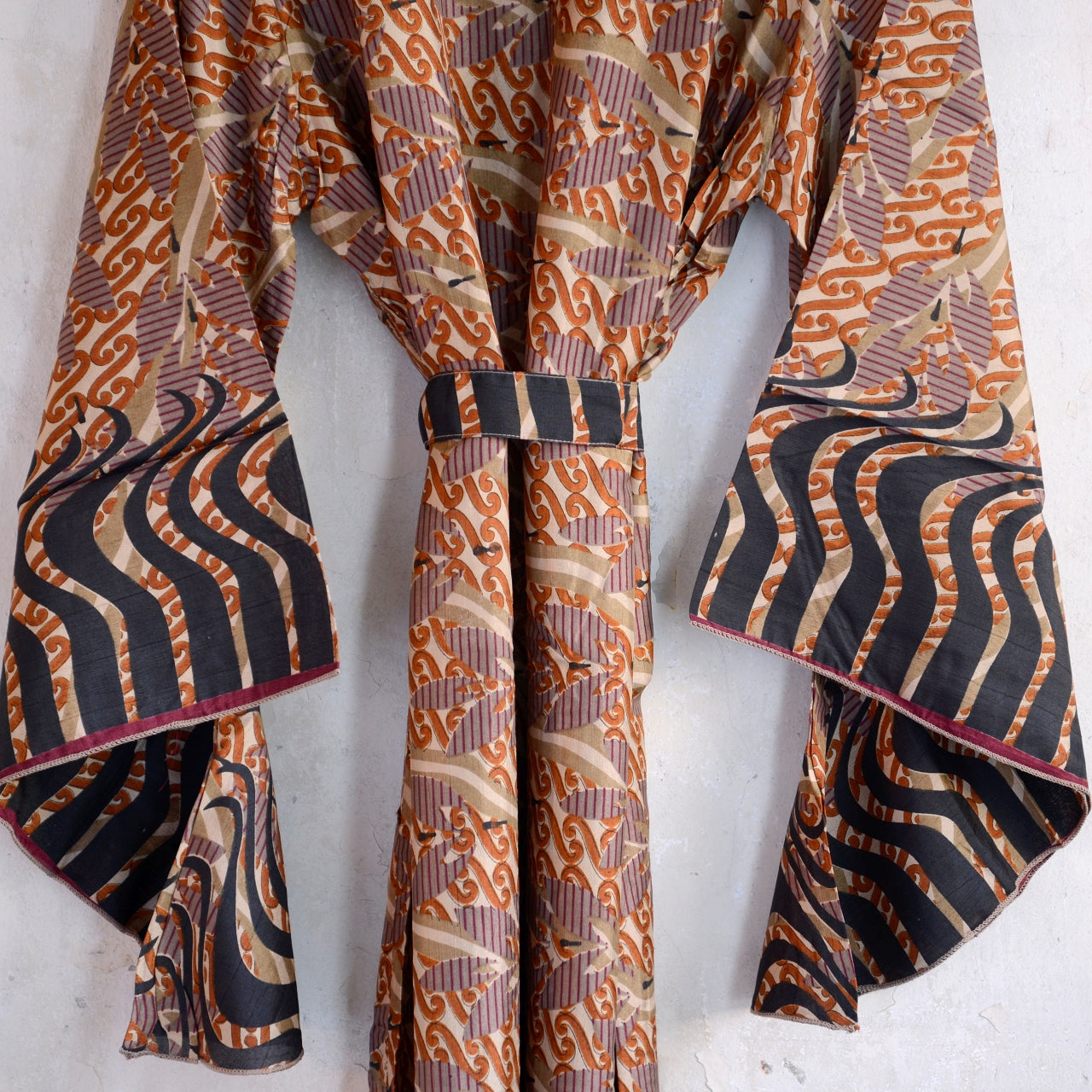 Vintage Silk Batwing Kimono - U