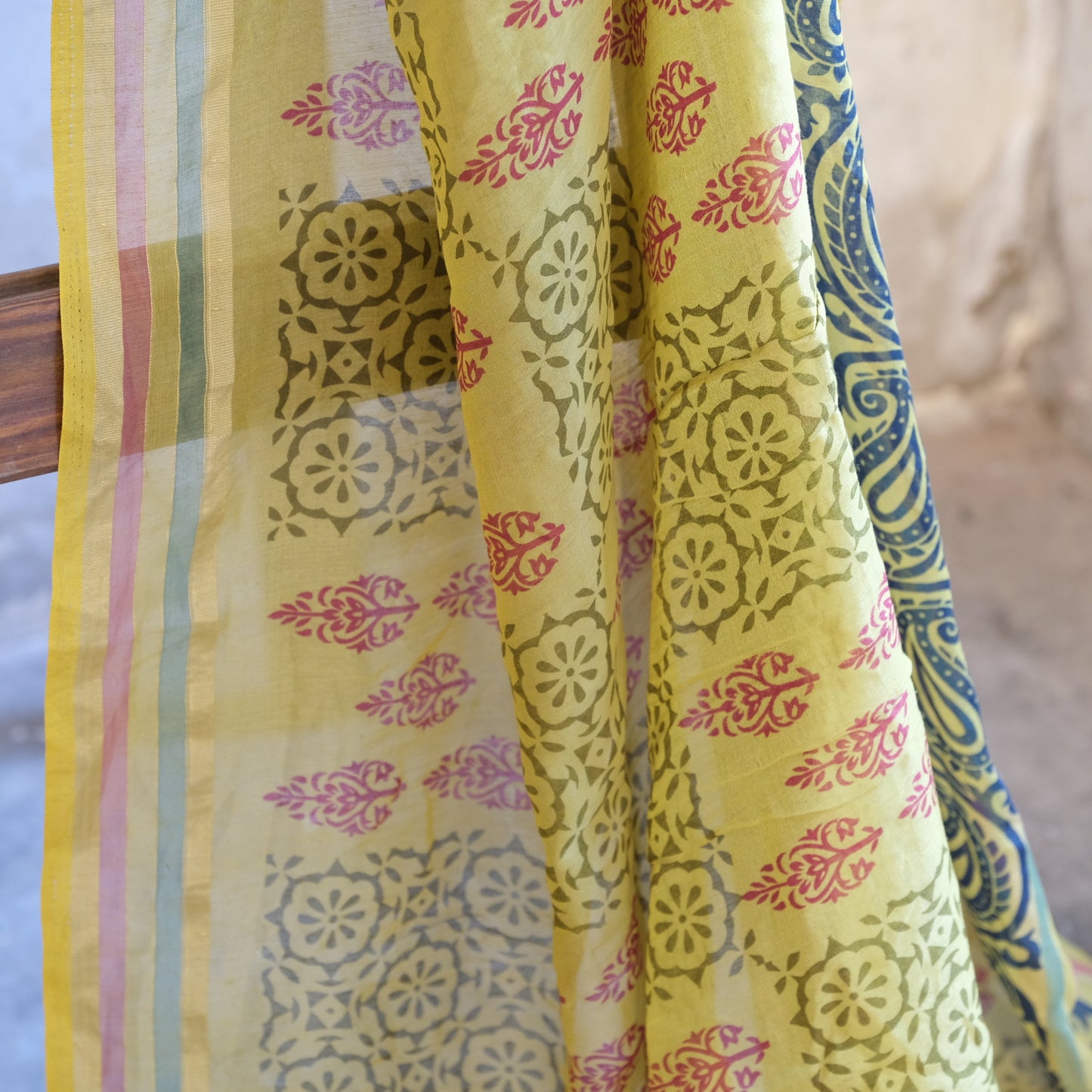 Vintage Cotton Saree Fabric - No 16