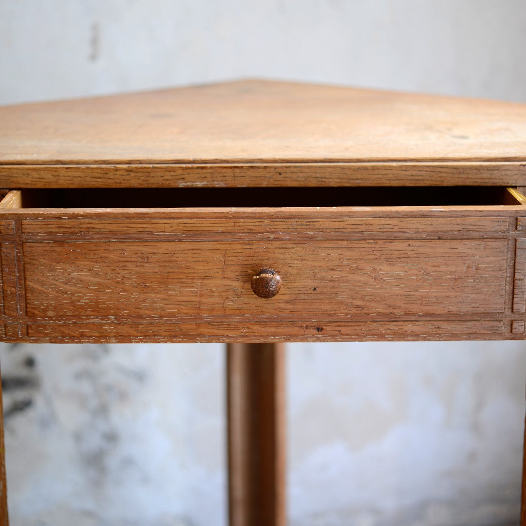 Heals 1930's Limed Oak Corner Desk