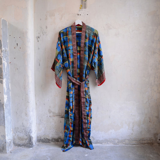 Long Vintage Silk Kimono