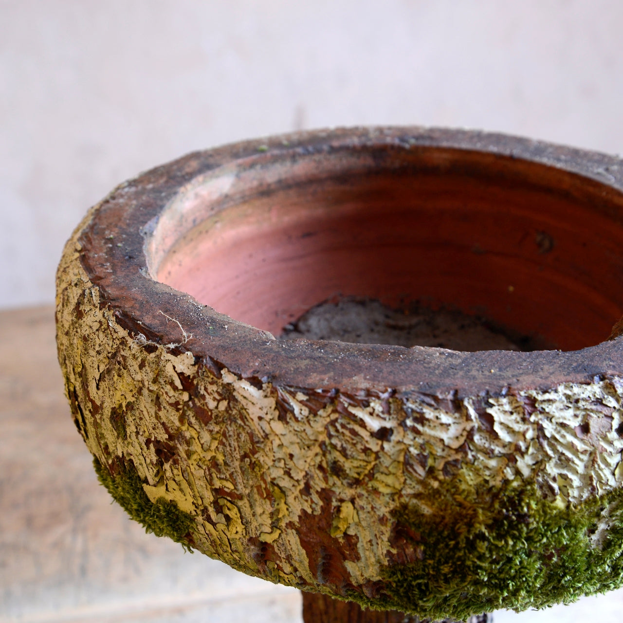 French Faux Bois Planter or Bird Bath