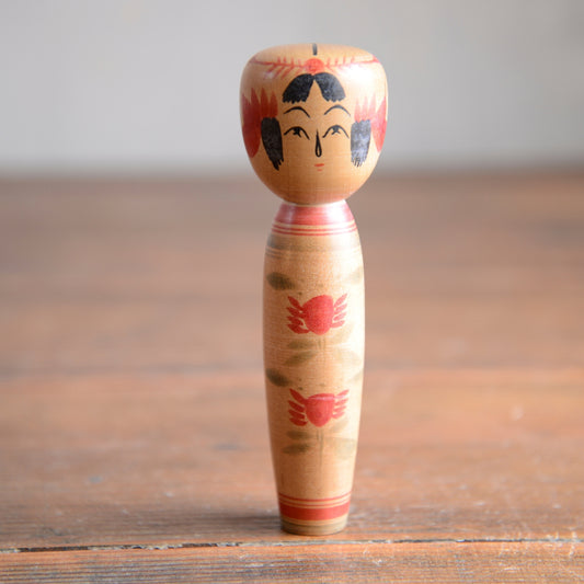 Traditional Japanese Folk Art Kokeshi Doll