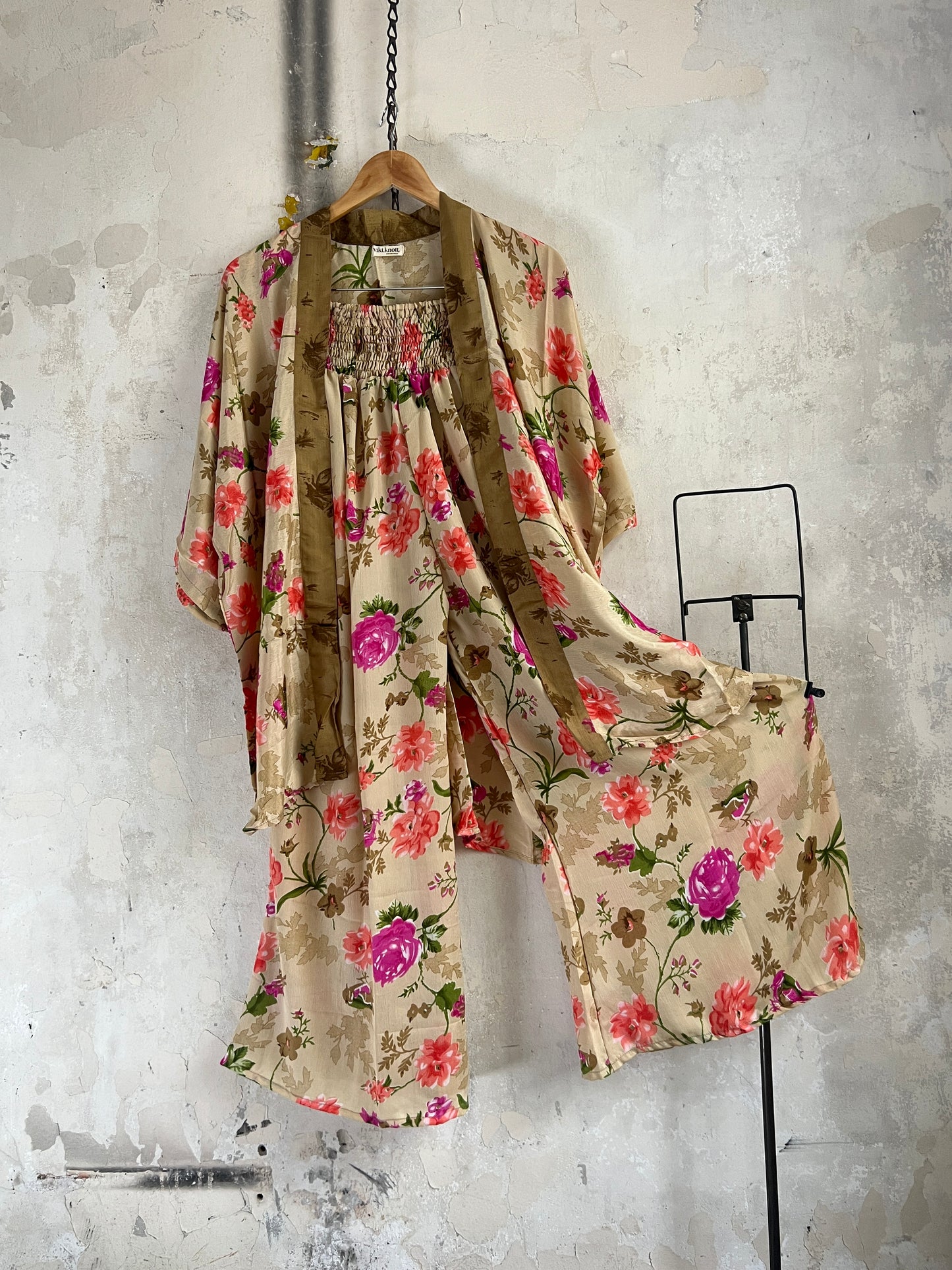 Vintage Silk Trousers & Shirt Co-ordinated Set