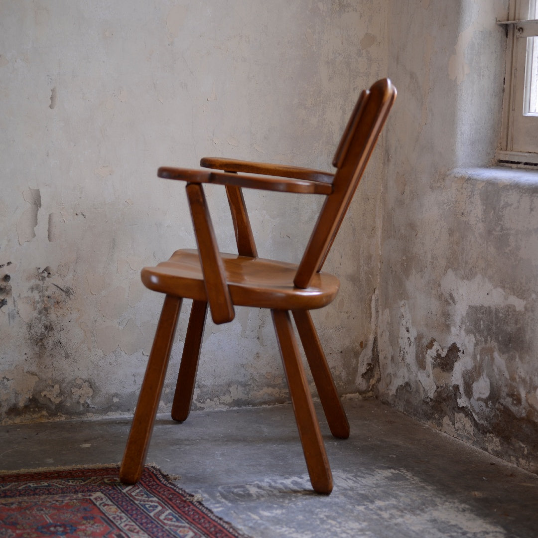 Early 20thC Brutalist Carver Chair - Imperial Rattan Co, Canada