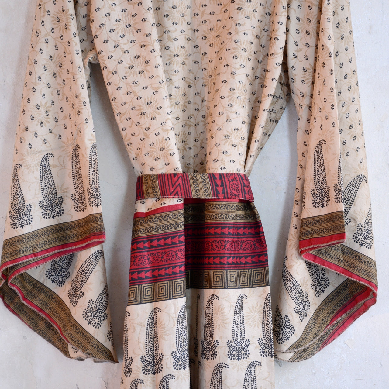 Vintage Silk Batwing Kimono - G