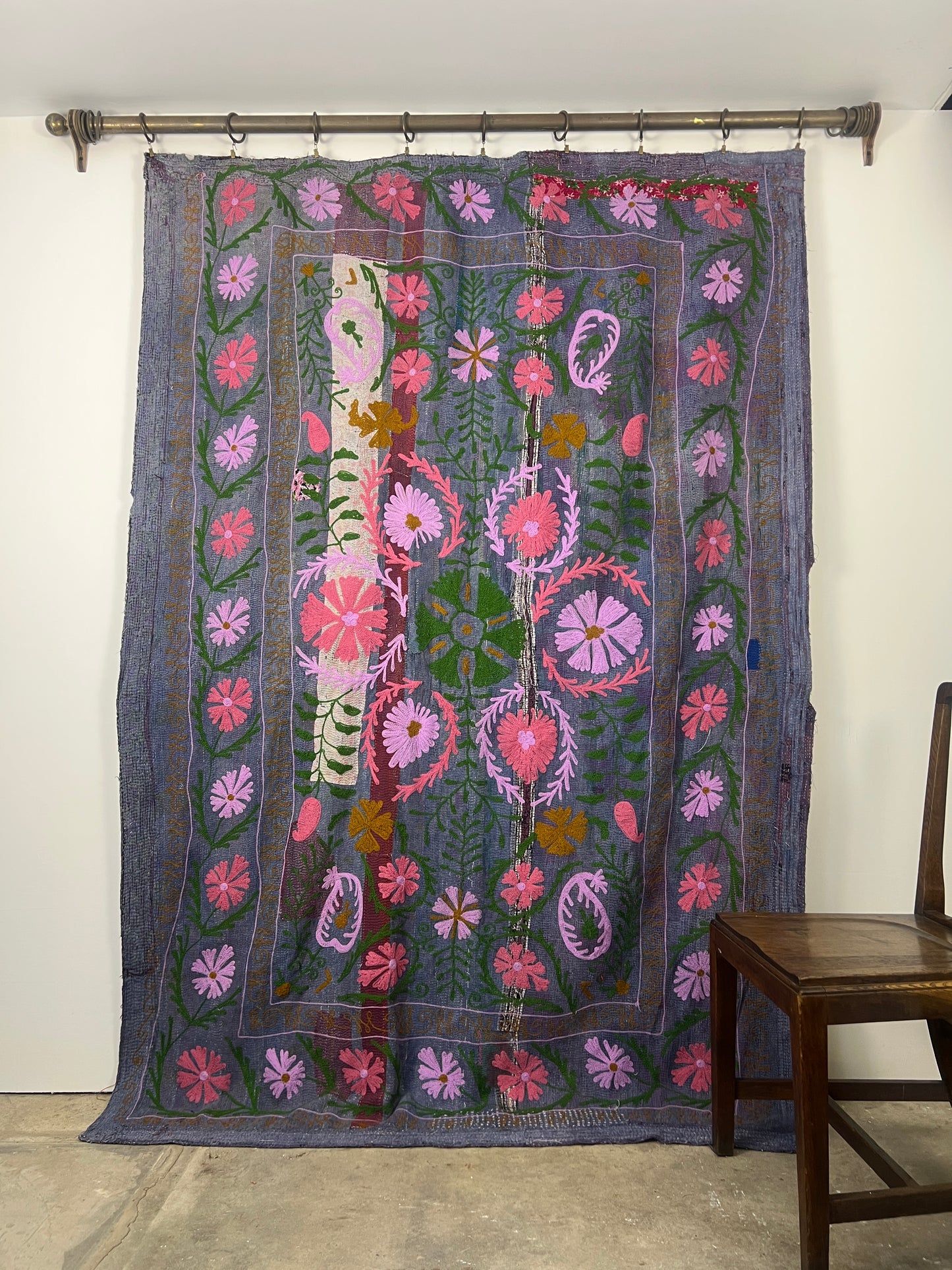 Vintage Kantha Suzani Quilt