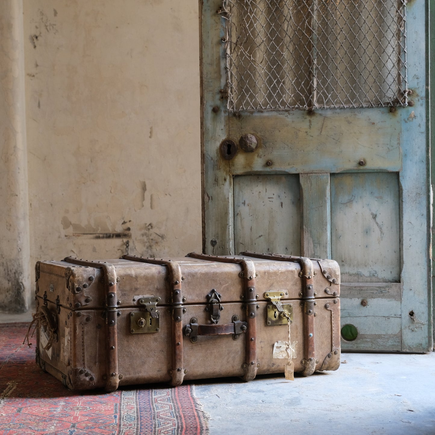 1920’s Vellum Cabin Trunk by luxury French maker Au Depart