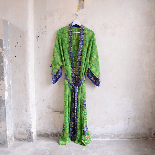 Long Vintage Silk Kimono