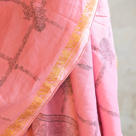 Vintage Cotton Saree Fabric - No 13