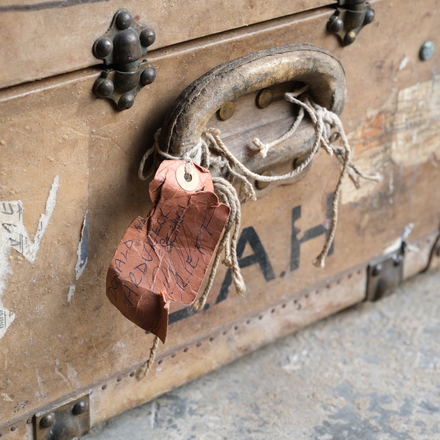 1920’s Vellum Cabin Trunk by luxury French maker Au Depart