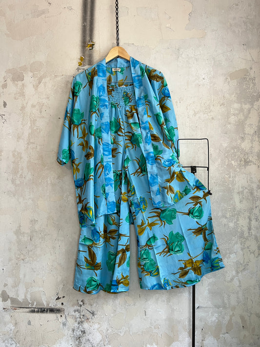 Vintage Silk Trousers & Shirt Co-ordinated Set