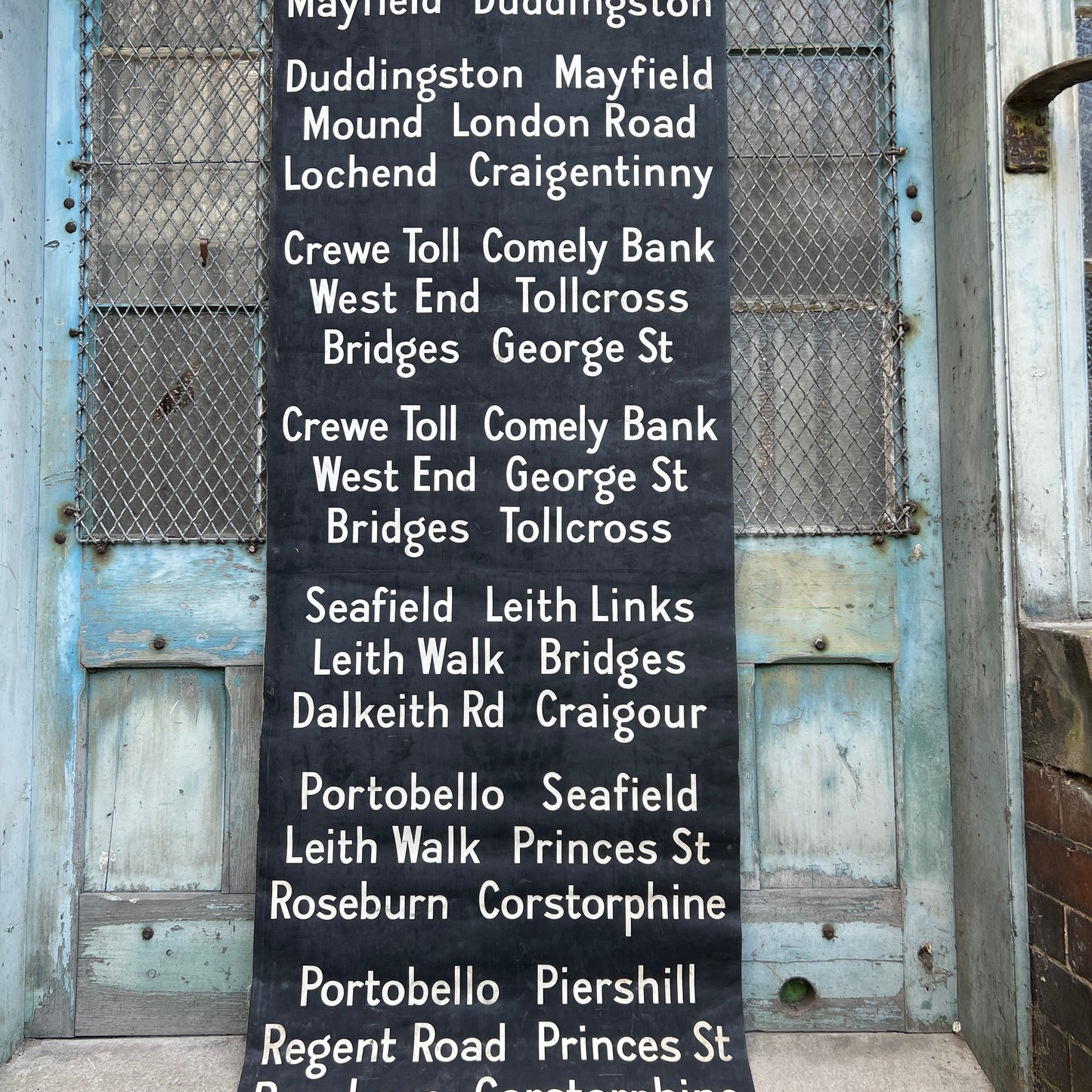 Vintage Edinburgh Bus Blind